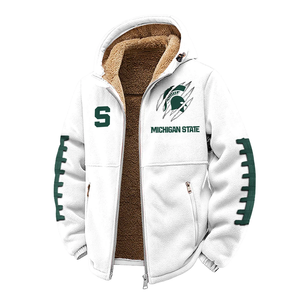 The Spartan Ambush Winter Fleece Jacket, Ultra-Soft Fleece Shell HVN1445MS - White - Image 2