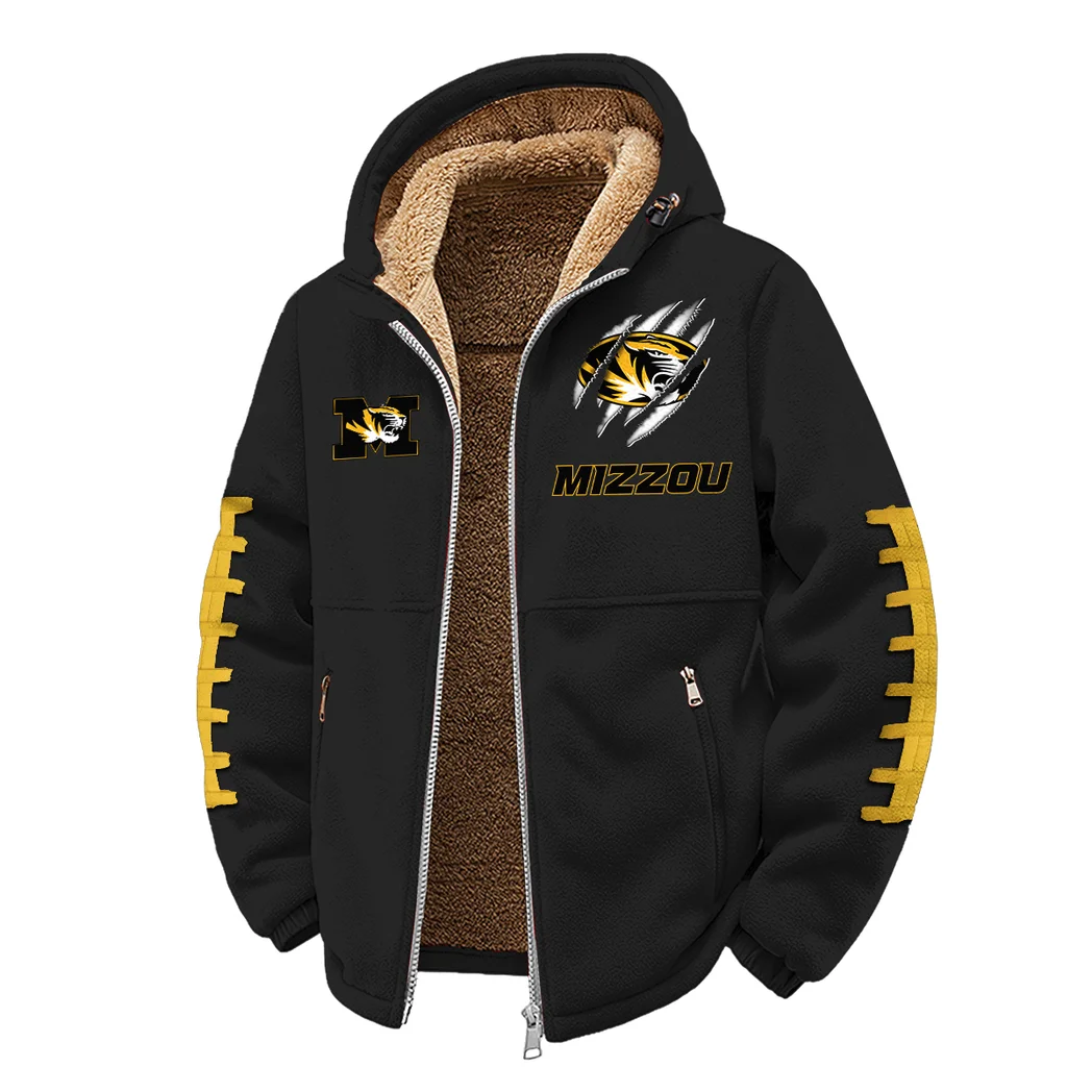 The Show-Me Tigers Winter Fleece Jacket, Brushed Interior Winter Fleece HVN1445MT - Black - Image 2