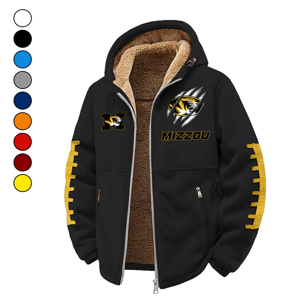 The Show-Me Tigers Winter Fleece Jacket, Brushed Interior Winter Fleece HVN1445MT - Black