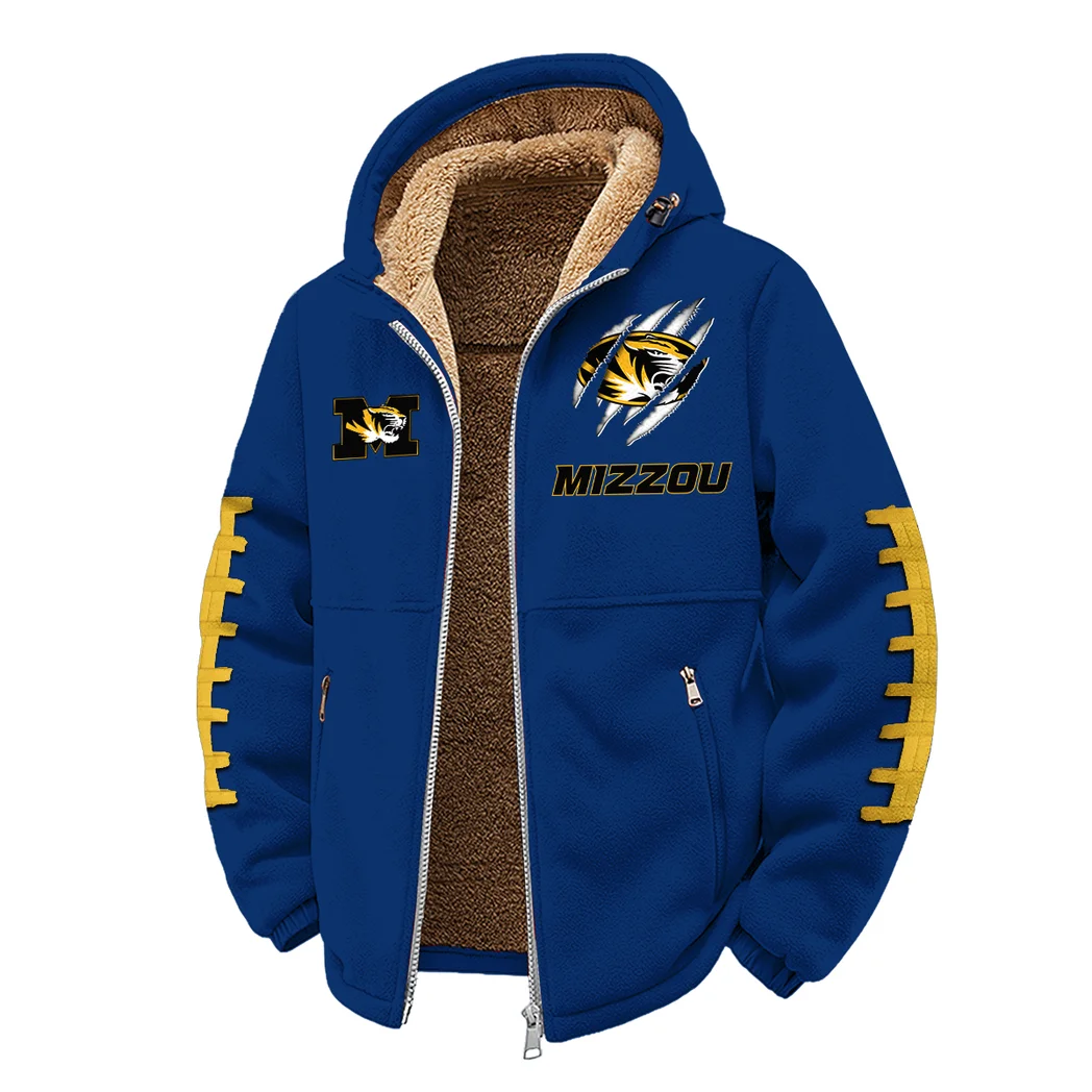 The Show-Me Tigers Winter Fleece Jacket, Brushed Interior Winter Fleece HVN1445MT - Navy - Image 2