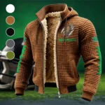 The Herd Power Fleece-Lined Hooded Jacket, Thermal Core Fleece Jacket HVN1445MT - brown