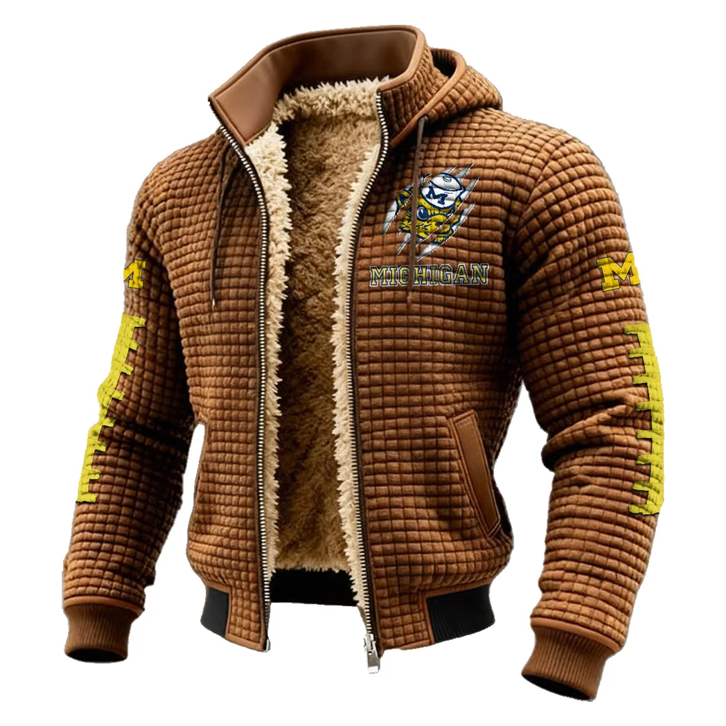 The Victors Fleece-Lined Hooded Jacket, Heavyweight Cozy Sport Shell HVN1445MW - brown - Image 2