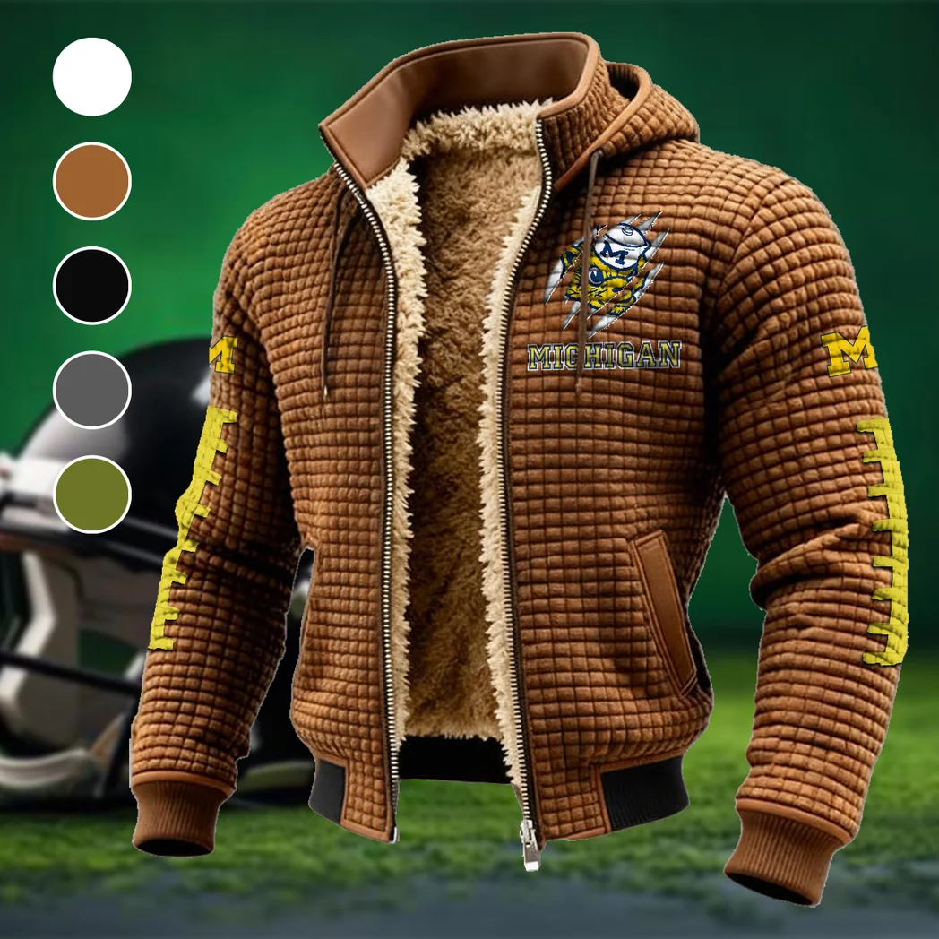 The Victors Fleece-Lined Hooded Jacket, Heavyweight Cozy Sport Shell HVN1445MW - brown