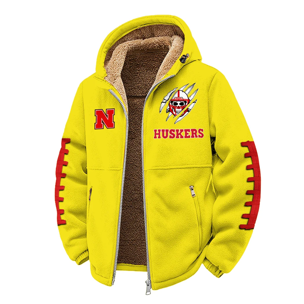The Scarlet and Cream Winter Fleece Jacket, Warm Core Loft Fleece HVN1445NC - Yellow - Image 2