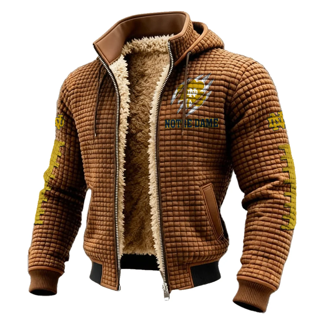 The Irish Pride Fleece-Lined Hooded Jacket, Premium Bonded Fleece Jacket HVN1445ND - brown - Image 2