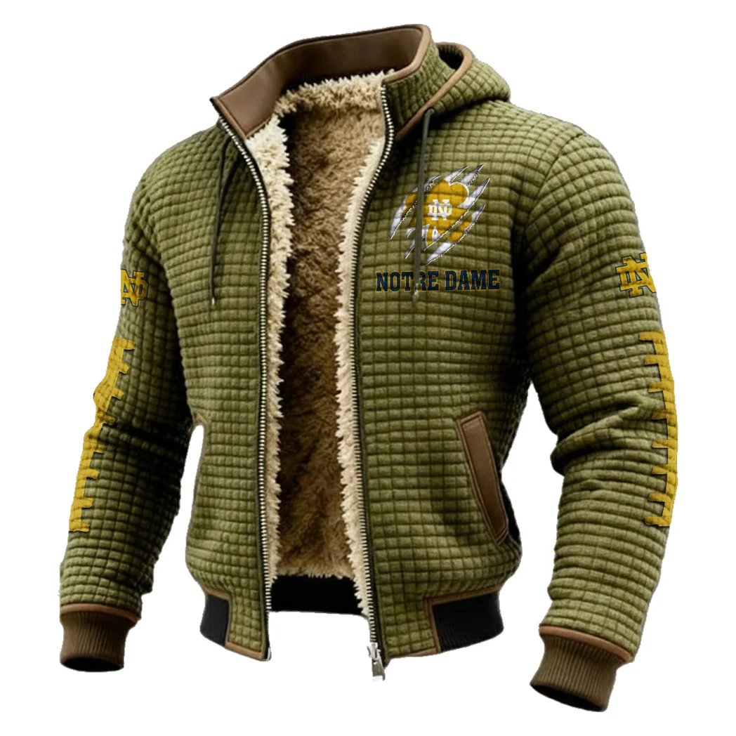 The Irish Pride Fleece-Lined Hooded Jacket, Premium Bonded Fleece Jacket HVN1445ND - Green - Image 2