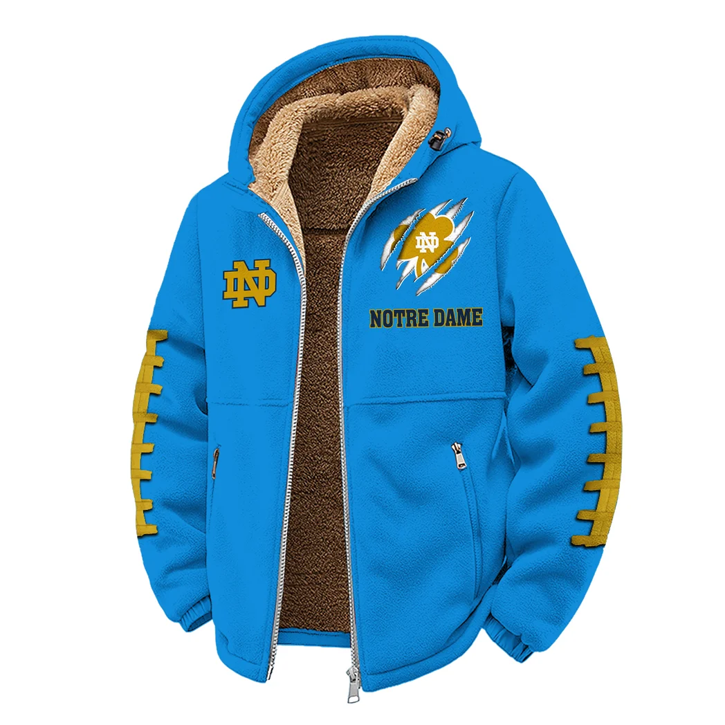 The Irish Pride Winter Fleece Jacket, Sherpa Lined Winter Fleece HVN1445ND - cyan - Image 2