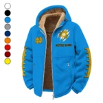 The Irish Pride Winter Fleece Jacket, Sherpa Lined Winter Fleece HVN1445ND - cyan