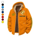 The Irish Pride Winter Fleece Jacket, Sherpa Lined Winter Fleece HVN1445ND - Orange
