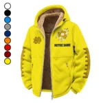The Irish Pride Winter Fleece Jacket, Sherpa Lined Winter Fleece HVN1445ND - Yellow