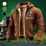 The NMSU Spirit Fleece-Lined Hooded Jacket, Modern Athletic Hybrid Parka HVN1445NM - brown