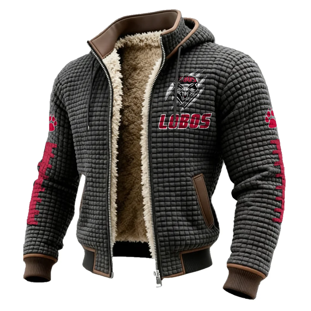 The New Mexico Spirit Fleece-Lined Hooded Jacket, Warmth-Lock Fleece-Lined Zip HVN1445NM - Grey - Image 2