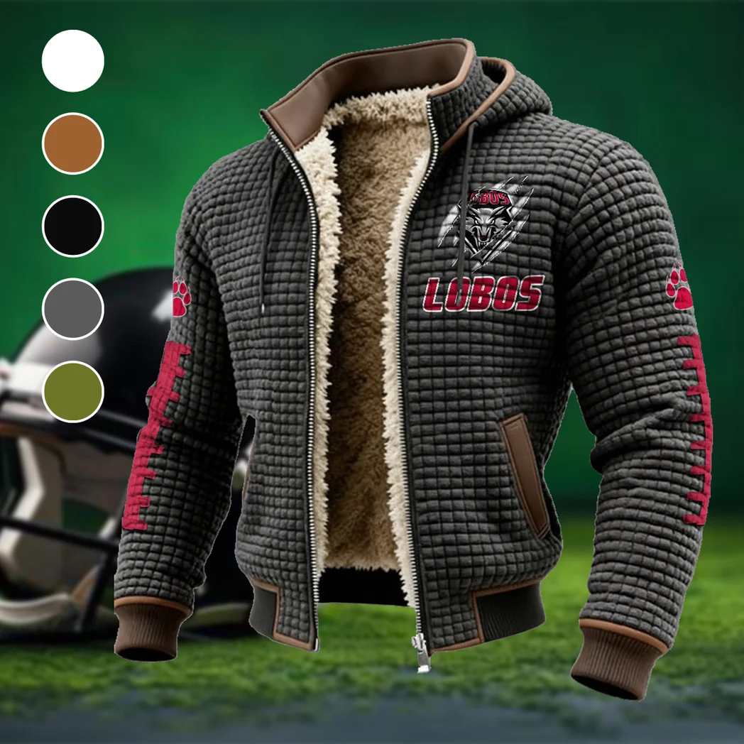 The New Mexico Spirit Fleece-Lined Hooded Jacket, Warmth-Lock Fleece-Lined Zip HVN1445NM - Grey