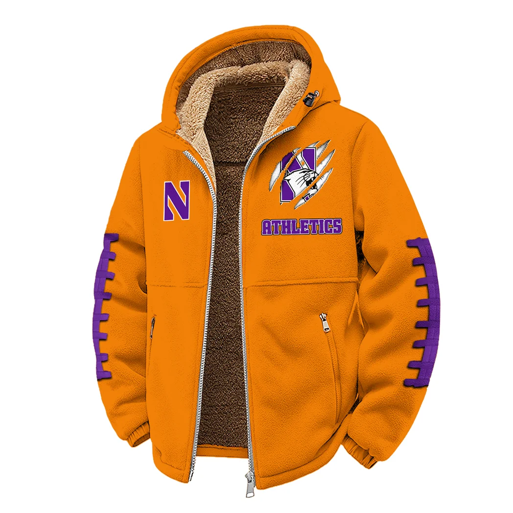 The NU Power Winter Fleece Jacket, Cold Weather Hiking Fleece HVN1445NW - Orange - Image 2