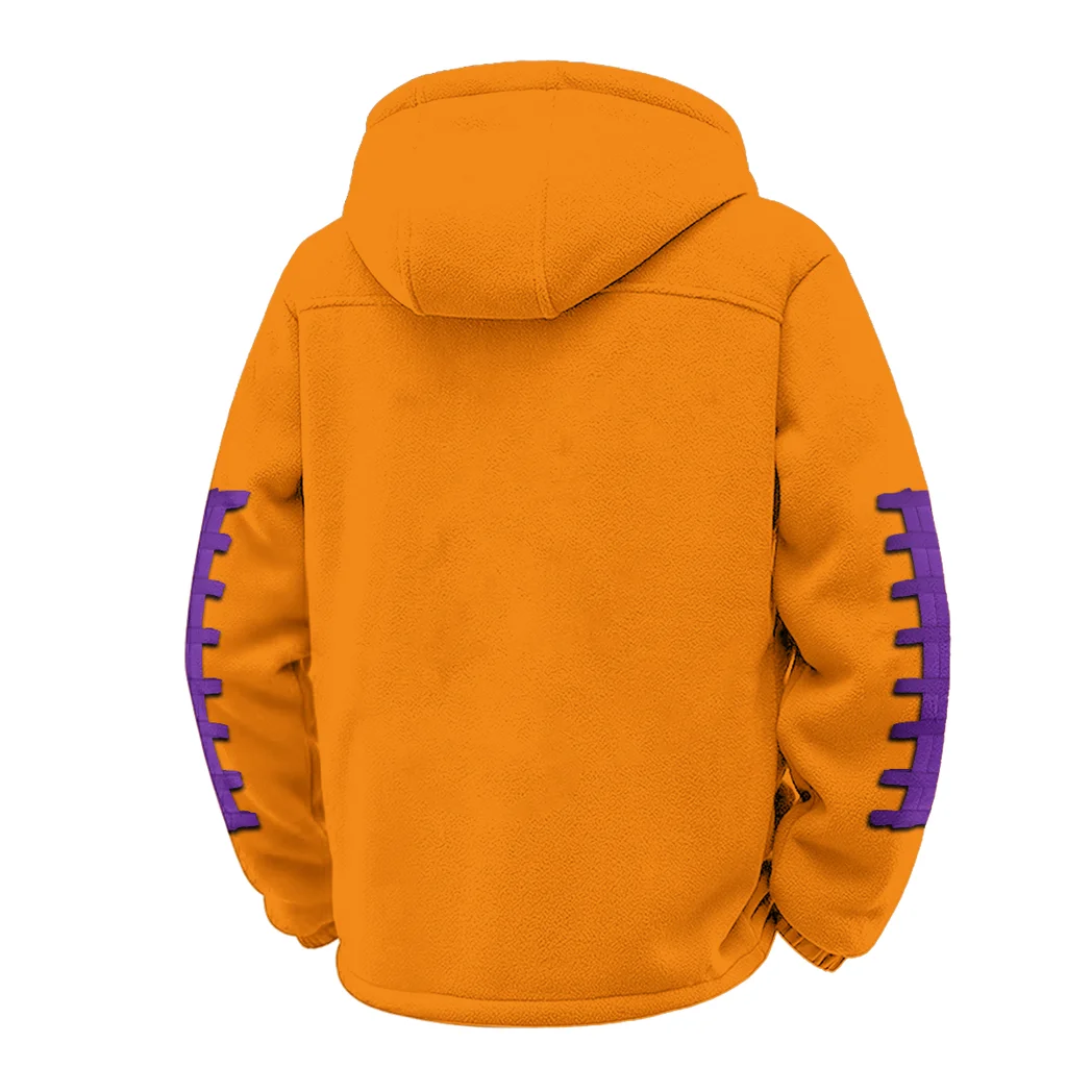 The NU Power Winter Fleece Jacket, Cold Weather Hiking Fleece HVN1445NW - Orange - Image 3