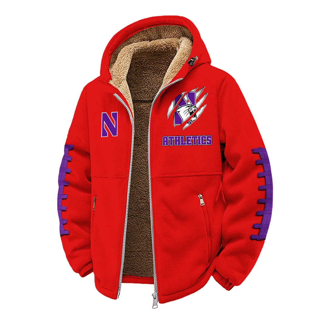 The NU Power Winter Fleece Jacket, Cold Weather Hiking Fleece HVN1445NW - red - Image 2