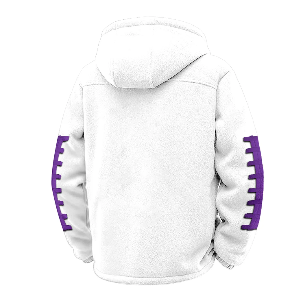 The NU Power Winter Fleece Jacket, Cold Weather Hiking Fleece HVN1445NW - White - Image 3