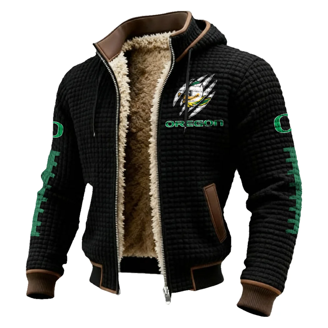The Duck Elite Fleece-Lined Hooded Jacket, Deep Winter Insulated Hoody HVN1445OD - Black - Image 2