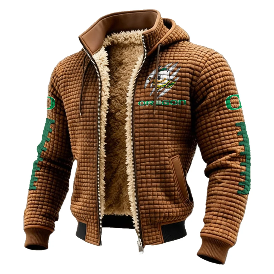 The Duck Elite Fleece-Lined Hooded Jacket, Deep Winter Insulated Hoody HVN1445OD - brown - Image 2