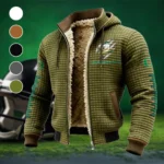 The Duck Elite Fleece-Lined Hooded Jacket, Deep Winter Insulated Hoody HVN1445OD - Green
