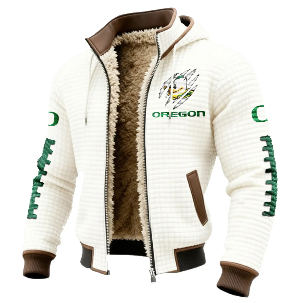 The Duck Elite Fleece-Lined Hooded Jacket, Deep Winter Insulated Hoody HVN1445OD - White - Image 2