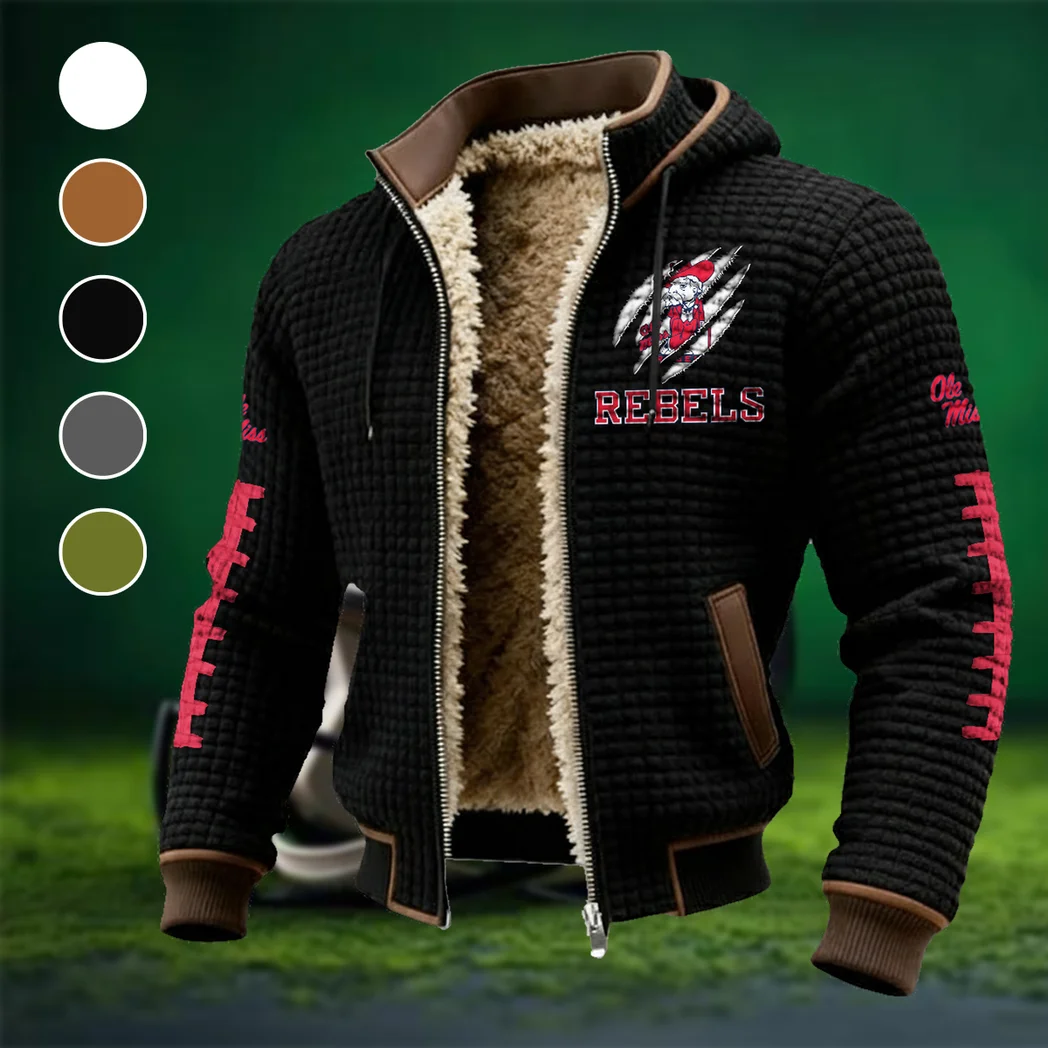 The Landsharks Fleece-Lined Hooded Jacket, Rugged Terrain Fleece Hoody HVN1445OM - Black