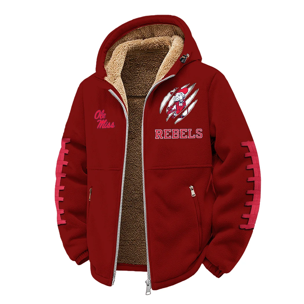 The Landsharks Winter Fleece Jacket, Winter Endurance Jacket HVN1445OM - Wine - Image 2