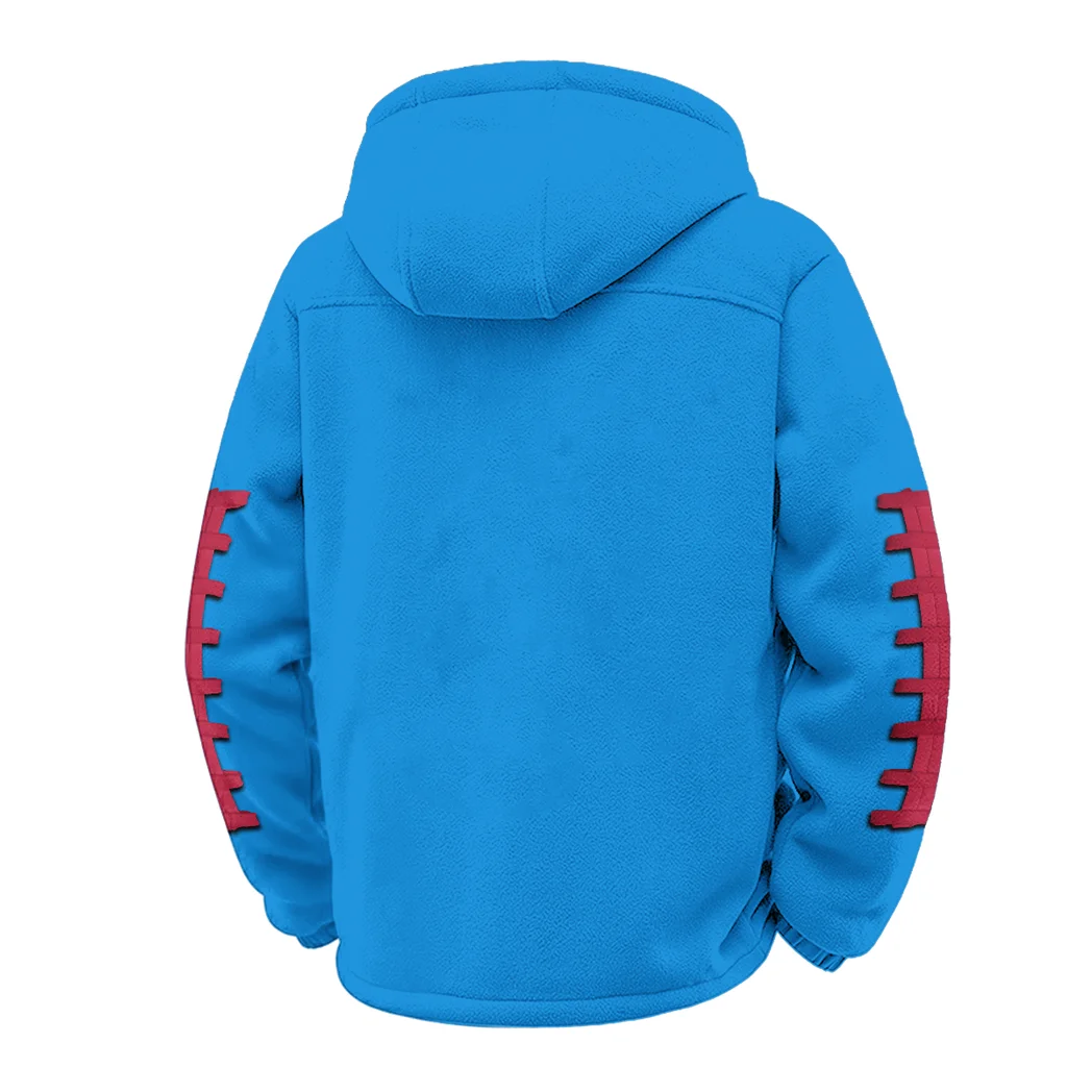 The Buckeye Power Winter Fleece Jacket, Heavyweight Plush Fleece HVN1445OS - cyan - Image 3