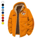 The Cowboy Power Winter Fleece Jacket, Luxe Microfleece Pullover HVN1445OS - Orange