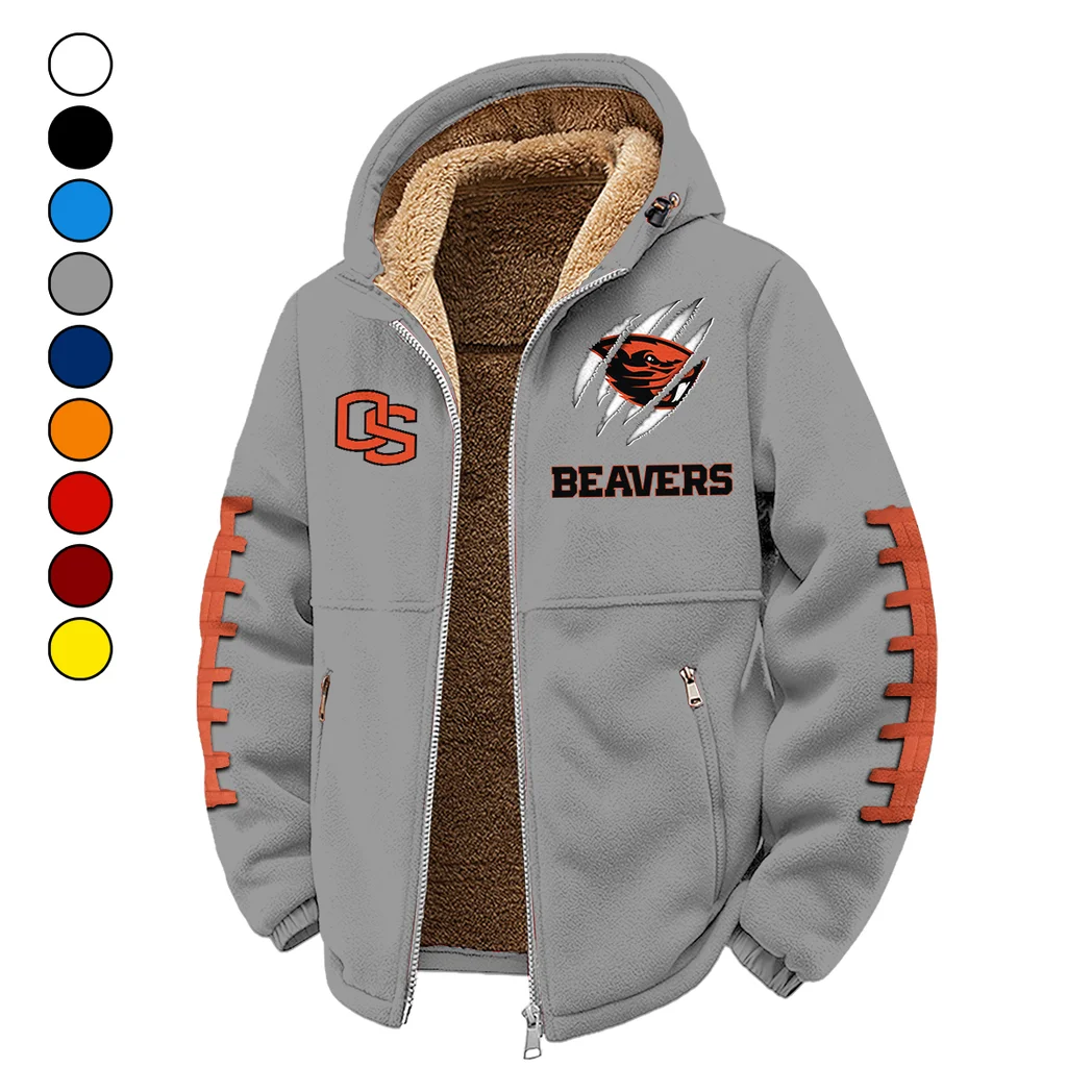 The Oregon State Elite Winter Fleece Jacket, Brushed Interior Winter Fleece HVN1445OS - Grey