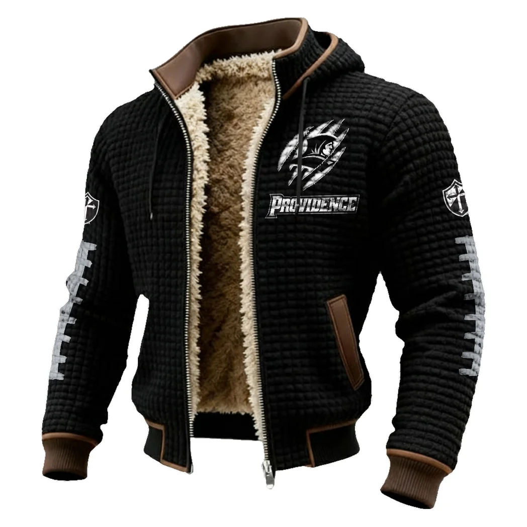 The Friars Fleece-Lined Hooded Jacket, High-Density Comfort Fleece HVN1445PF - Black - Image 2