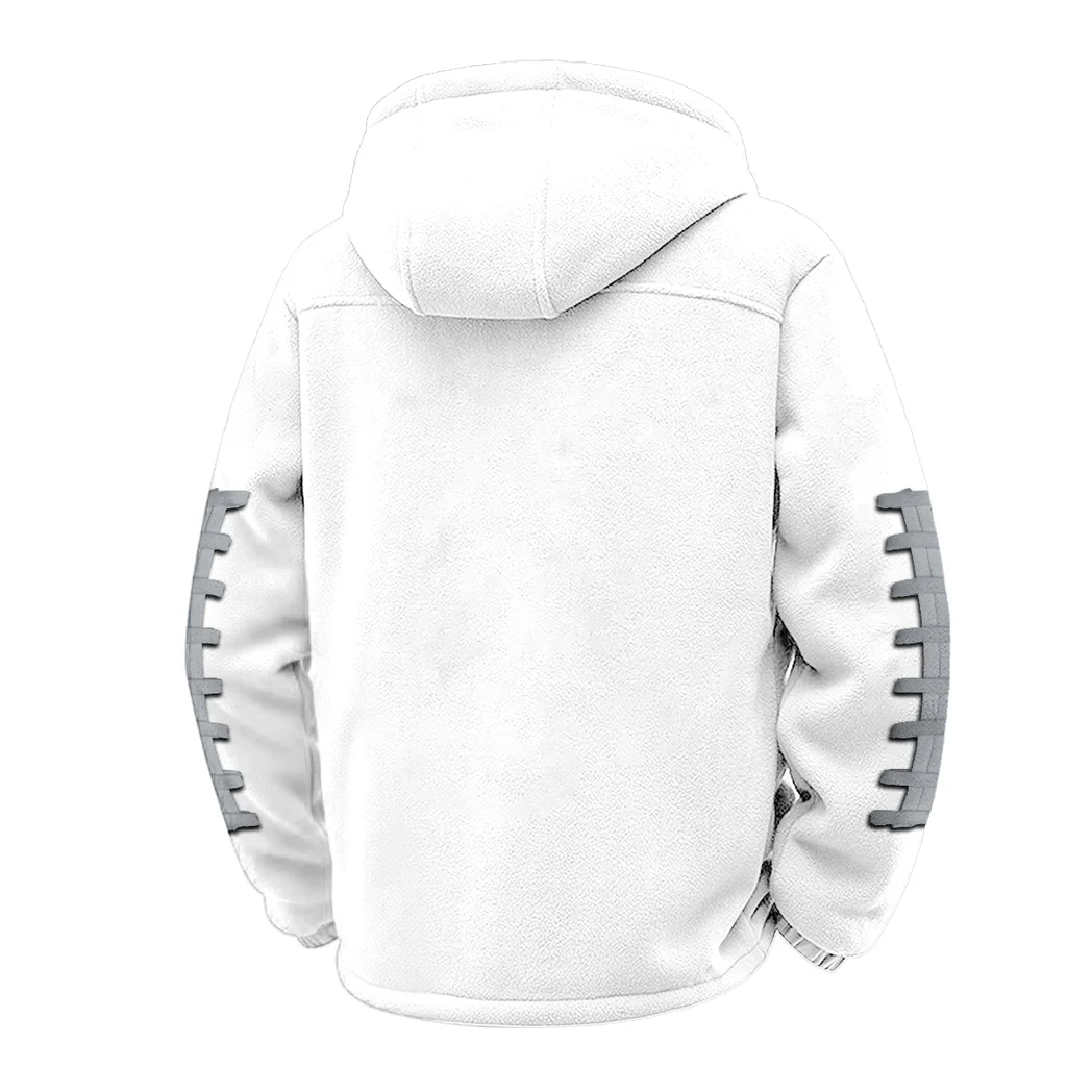 The Friars Winter Fleece Jacket, High-Density Comfort Fleece HVN1445PF - White - Image 3