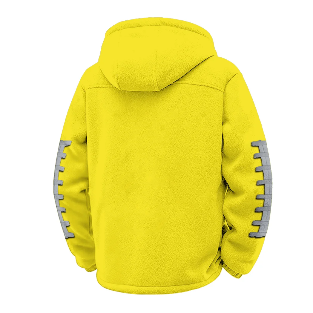 The Friars Winter Fleece Jacket, High-Density Comfort Fleece HVN1445PF - Yellow - Image 3