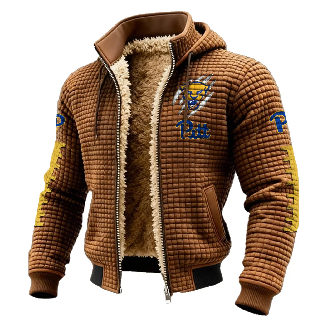 The Panther Elite Fleece-Lined Hooded Jacket, Premium Bonded Fleece Jacket HVN1445PP - brown - Image 2