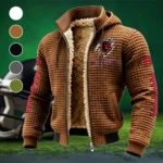 The Rutgers Pride Fleece-Lined Hooded Jacket, Soft-Touch Thermal Outerwear HVN1445RS - brown