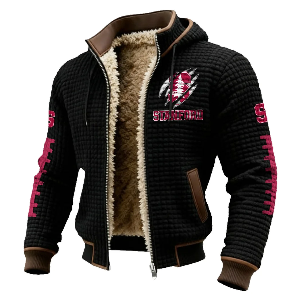 The Stanford Spirit Fleece-Lined Hooded Jacket, Warmth-Lock Fleece-Lined Zip HVN1445SC - Black - Image 2