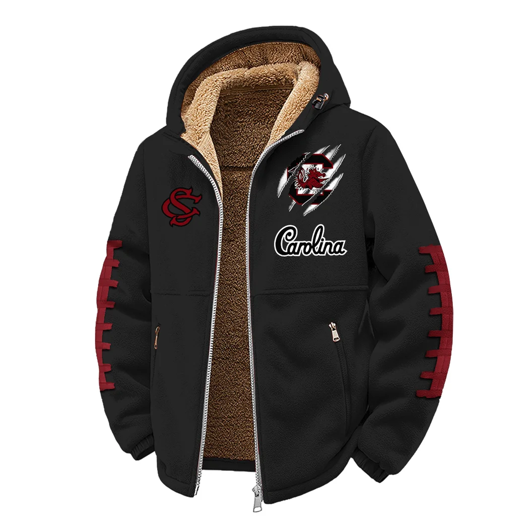 The Carolina Force Winter Fleece Jacket, Thermal Winter Fleece HVN1445SC - Black - Image 2