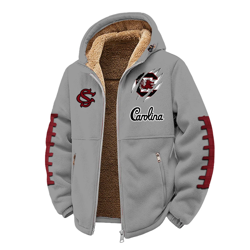 The Carolina Force Winter Fleece Jacket, Thermal Winter Fleece HVN1445SC - Grey - Image 2