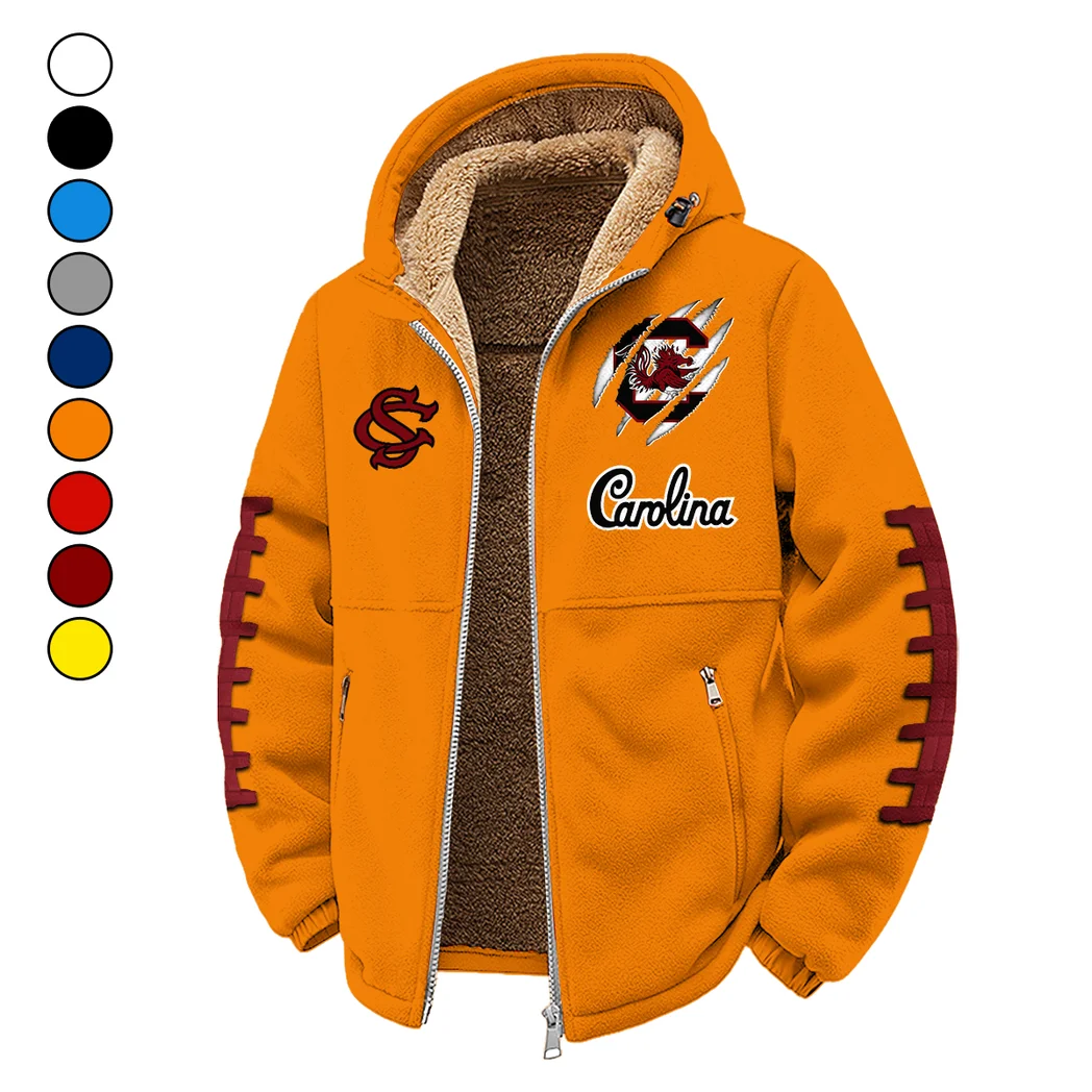 The Carolina Force Winter Fleece Jacket, Thermal Winter Fleece HVN1445SC - Orange