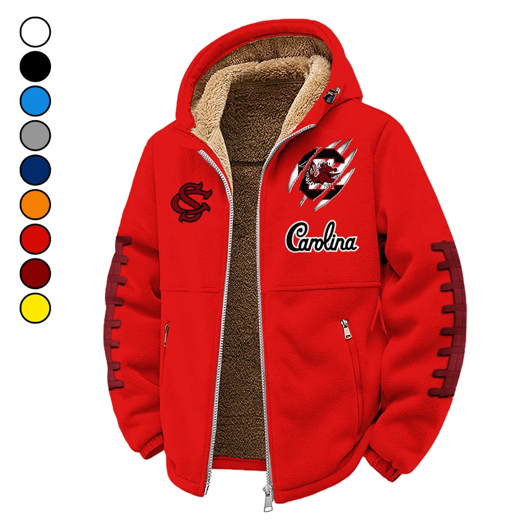 The Carolina Force Winter Fleece Jacket, Thermal Winter Fleece HVN1445SC - red