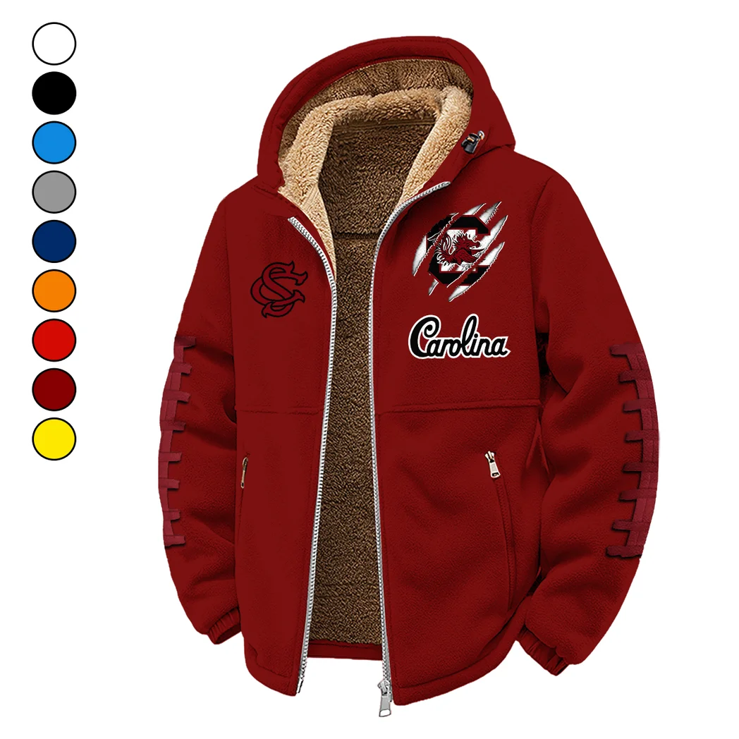 The Carolina Force Winter Fleece Jacket, Thermal Winter Fleece HVN1445SC - Wine