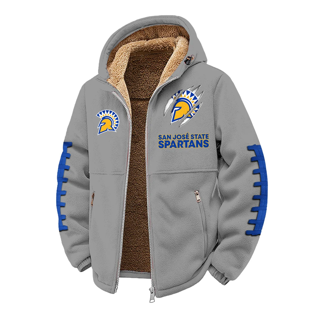The Spartan Nation Winter Fleece Jacket, Arctic Expedition Fleece HVN1445SJ - Grey - Image 2