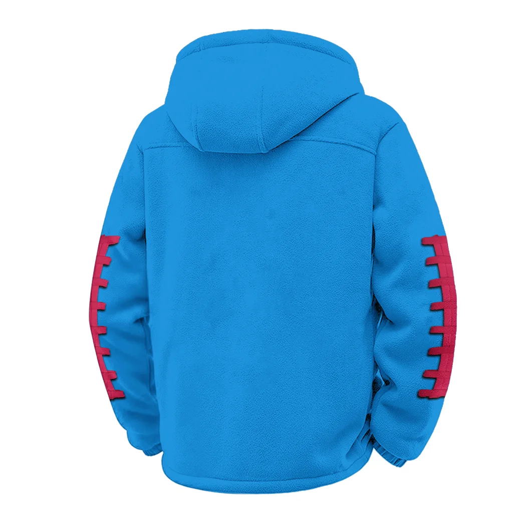 The Mustangs Winter Fleece Jacket, Extreme Cold Fleece Coat HVN1445SM - cyan - Image 3
