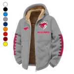 The Mustangs Winter Fleece Jacket, Extreme Cold Fleece Coat HVN1445SM - Grey