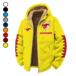 The Mustangs Winter Fleece Jacket, Extreme Cold Fleece Coat HVN1445SM - Yellow