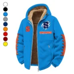 The Syracuse Spirit Winter Fleece Jacket, Insulated Sport Hoody HVN1445SO - cyan