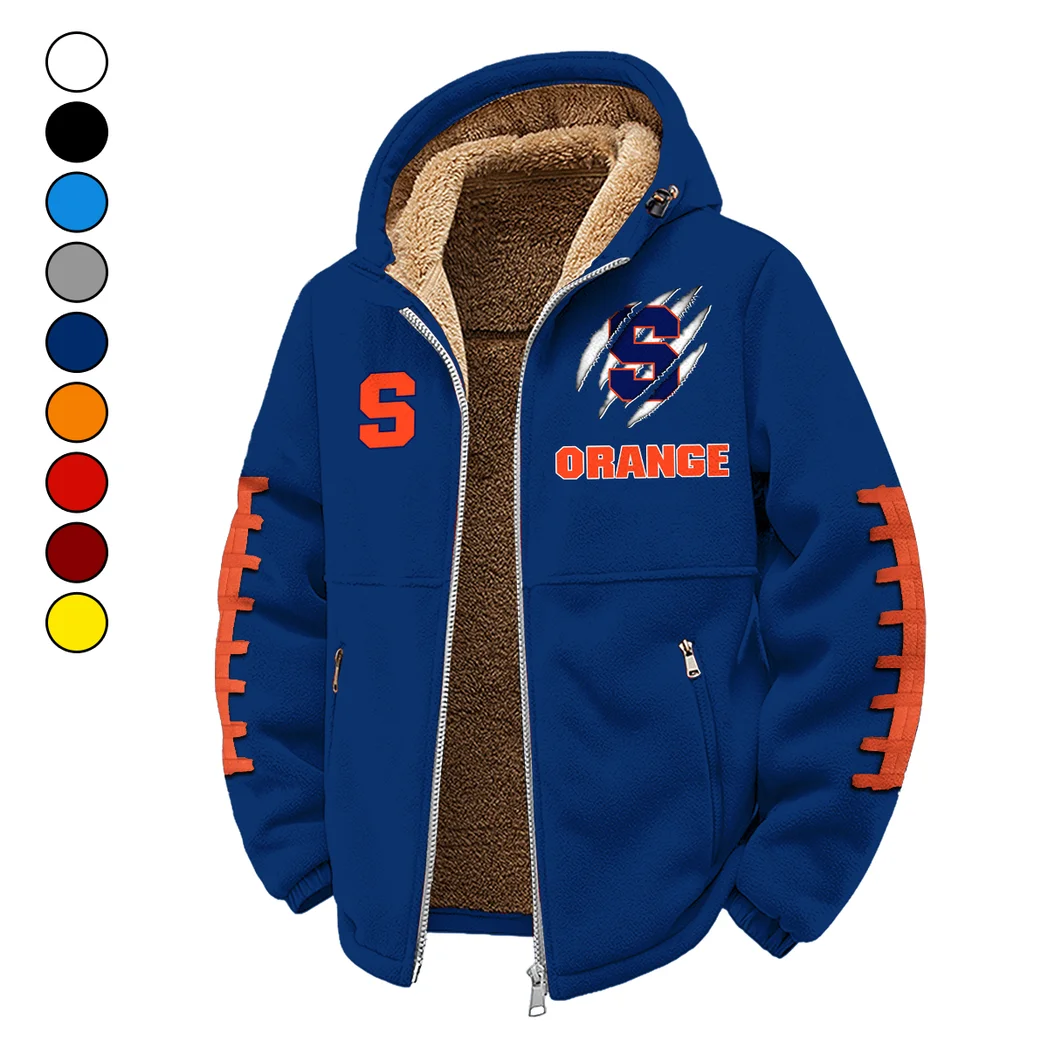 The Syracuse Spirit Winter Fleece Jacket, Insulated Sport Hoody HVN1445SO - Navy
