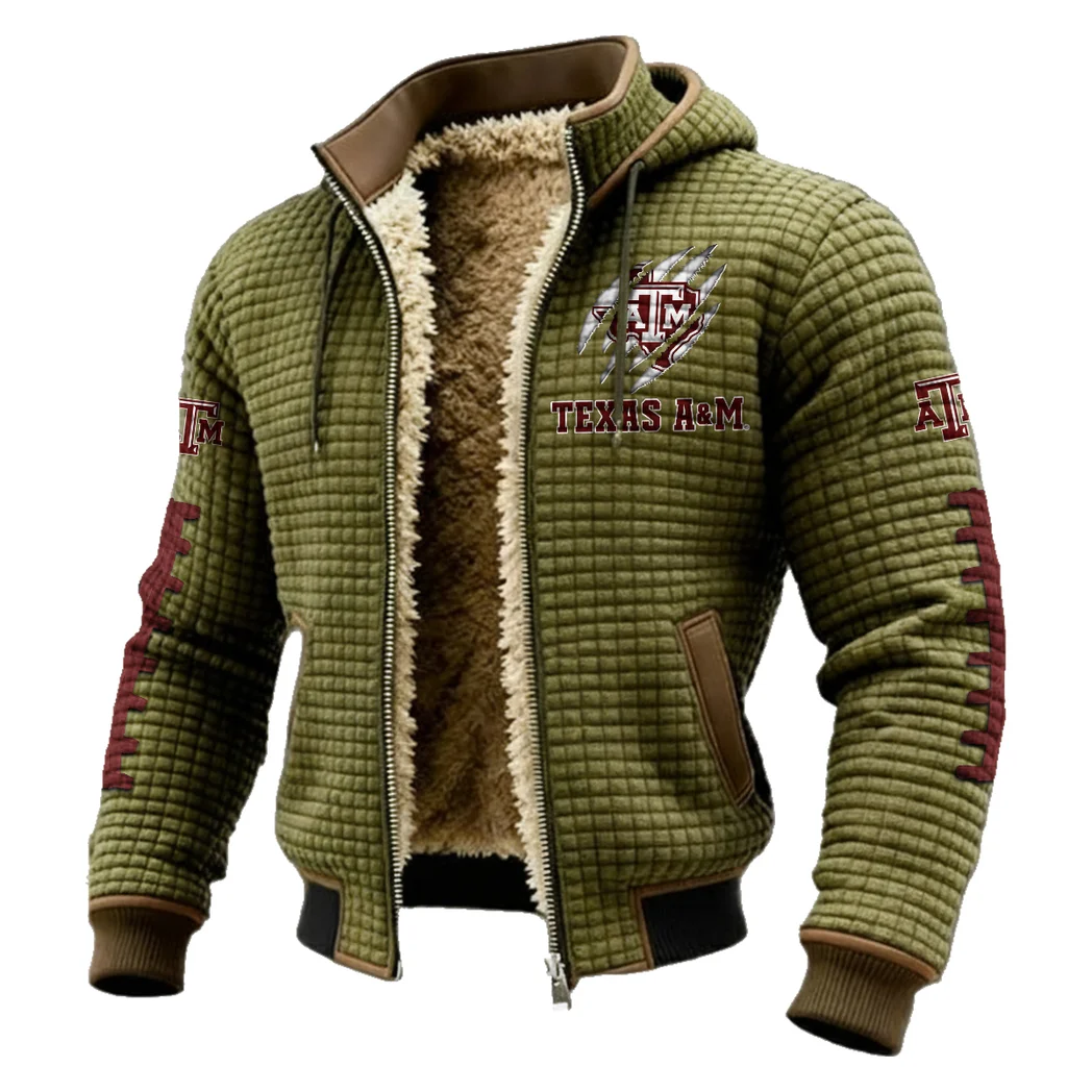 The A&M Spirit Fleece-Lined Hooded Jacket, Multi-Sport Winter Active Top HVN1445TA - Green - Image 2