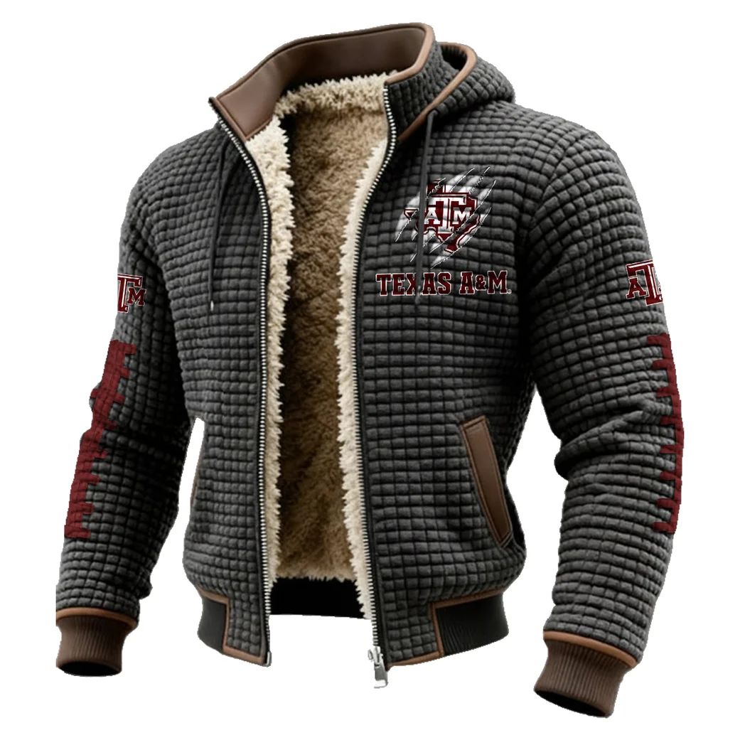 The A&M Spirit Fleece-Lined Hooded Jacket, Multi-Sport Winter Active Top HVN1445TA - Grey - Image 2