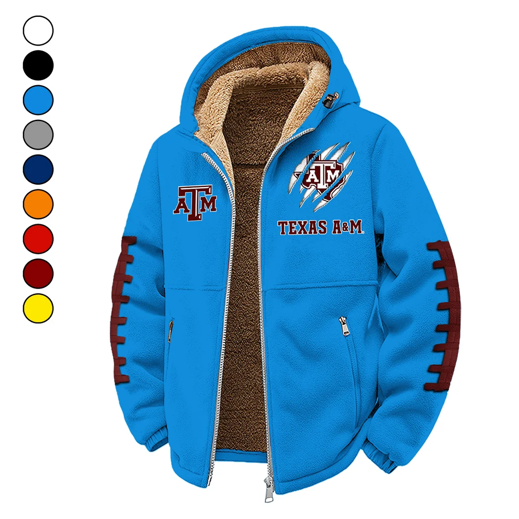 The A&M Spirit Winter Fleece Jacket, Sub-Zero Fleece Jacket HVN1445TA - cyan